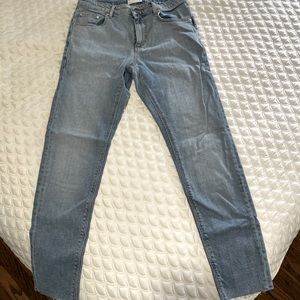 Asos Cropped Light Washed Stretch Slim Jeans
